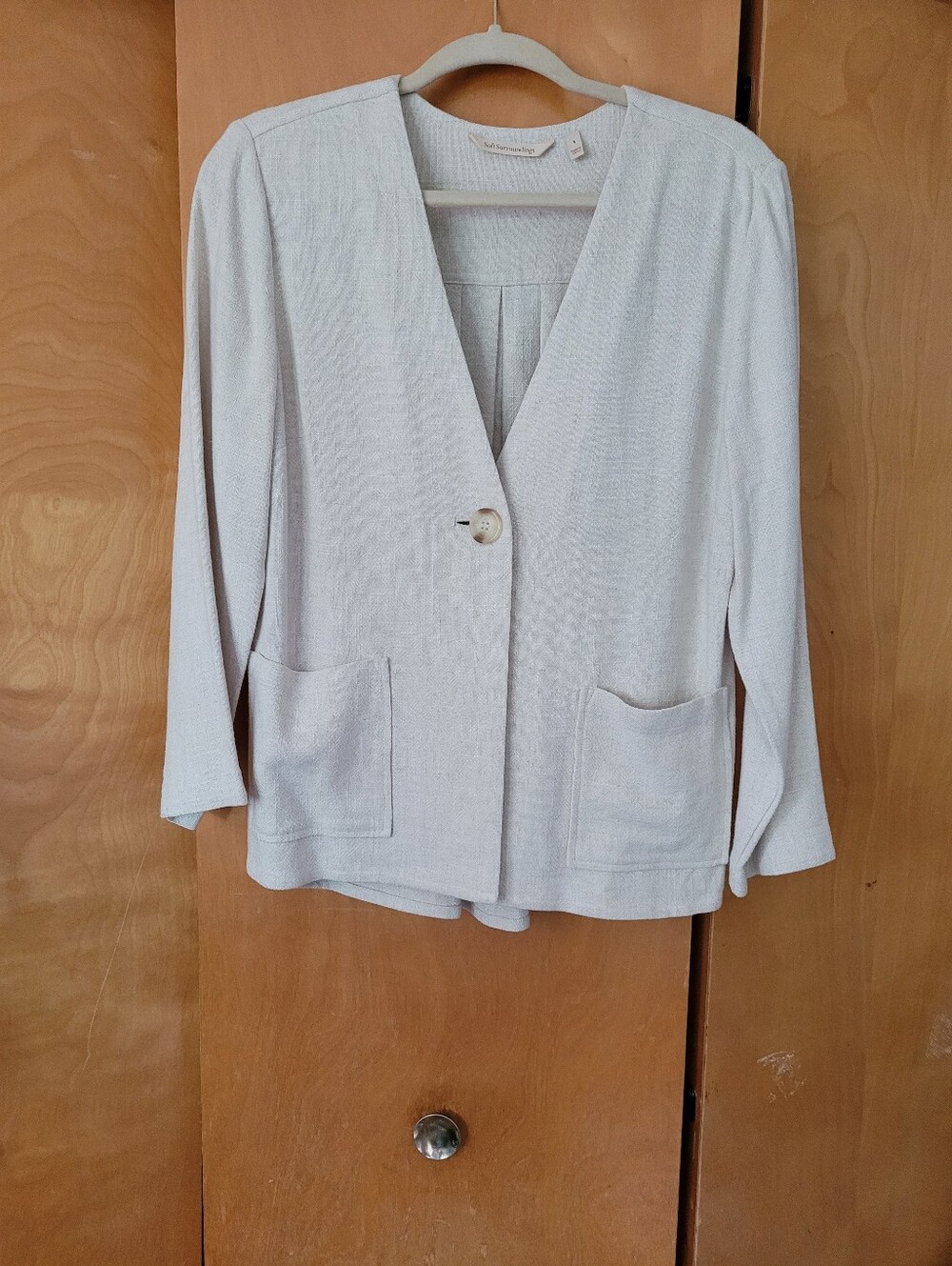 Soft Surroundings Topper Jacket Linen Blend Size Small